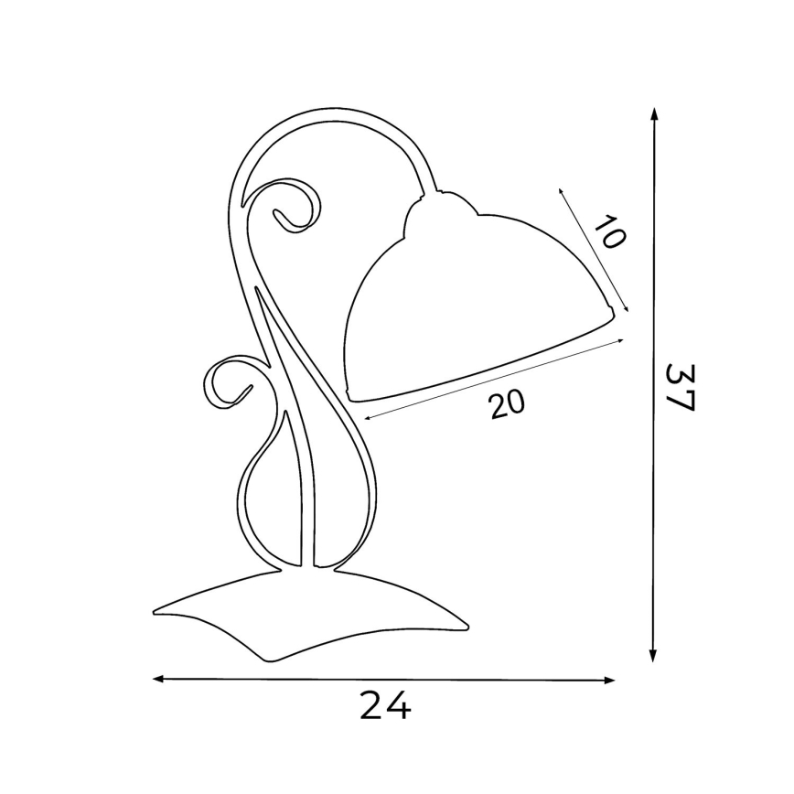 Lâmpada de mesa ANTICA 1xE27/60W/230V