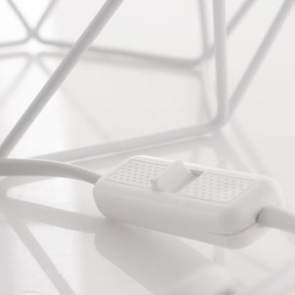 Lâmpada de mesa BASKET 1xE27/60W/230V branco