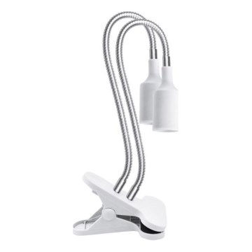 Lâmpada de mesa flexível com clipe para cultivo de plantas PLANTY 2xE27/30W/230V branca