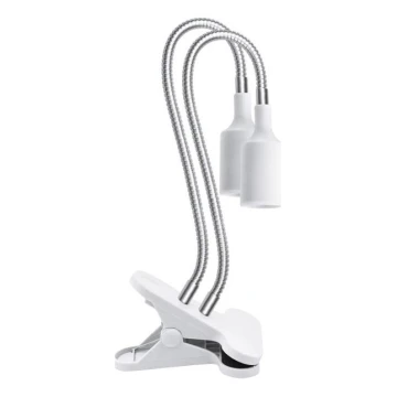 Lâmpada de mesa flexível com clipe para cultivo de plantas PLANTY 2xE27/30W/230V branca