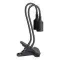 Lâmpada de mesa flexível com clipe para cultivo de plantas PLANTY 2xE27/30W/230V preta