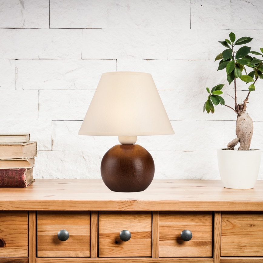 Lâmpada de mesa JUTA 1xE27/60W/230V faia