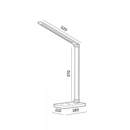 Lâmpada de mesa LED regulável com carregamento sem fios QI NOBLITE Q LED/7W/230V 3000/4000/6500K branca