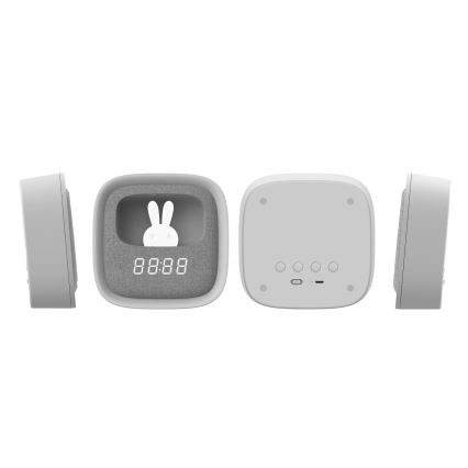 Luminária Noturna LED Regulável com Despertador BUNNY LED/1,2W/5V 3000K