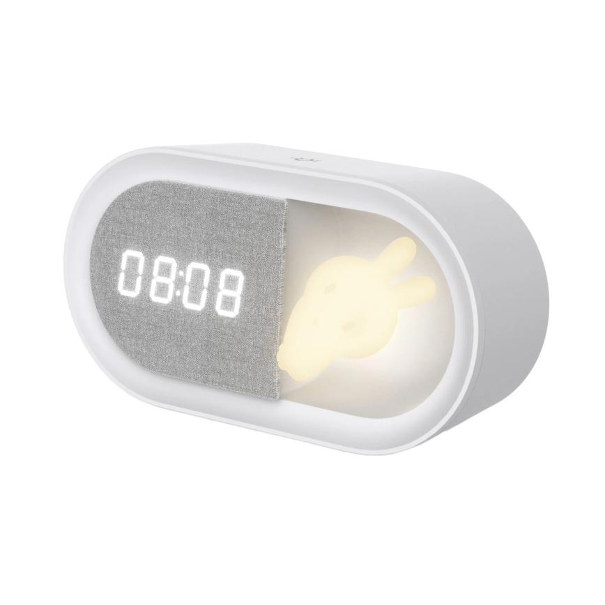 Luminária Noturna LED Regulável com Despertador BUNNY LED/1,2W/5V 3000K