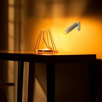 Lâmpada de mesa LED recarregável magnética dimmerizável 3 em 1 LED/3W/5V 4000K 1500 mAh branca