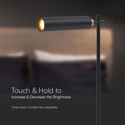 Lâmpada de mesa LED recarregável magnética dimmerizável 3 em 1 LED/3W/5V 4000K 1500 mAh preta