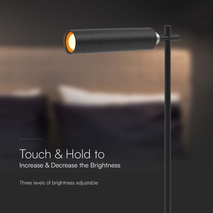 Lâmpada de mesa LED recarregável magnética dimmerizável 3 em 1 LED/3W/5V 4000K 1500 mAh preta