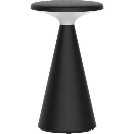 Lâmpada de mesa exterior tátil LED regulável PAROS LED/1,8W/5V USB 1800 mAh IP44 preta