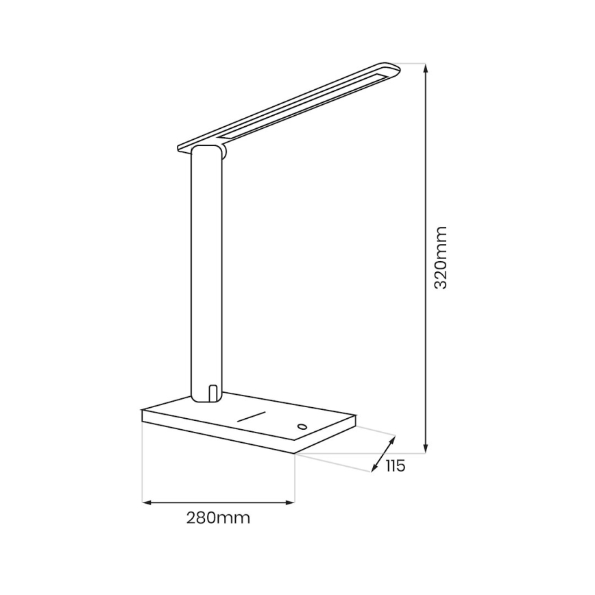 Lâmpada de mesa LED regulável POST LED/5W/5V 3000-6500K branca