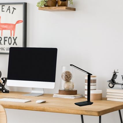 Lâmpada de mesa LED regulável POST LED/5W/5V 3000-6500K preta