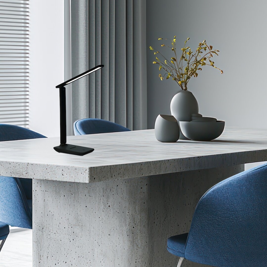 Lâmpada de mesa LED regulável POST LED/5W/5V 3000-6500K preta