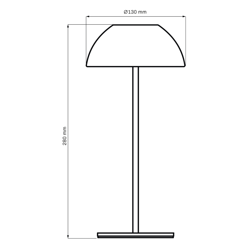 Luminária de mesa exterior tátil LED regulável TANZANIA LED/1,8W/5V USB 1800 mAh IP44 branca
