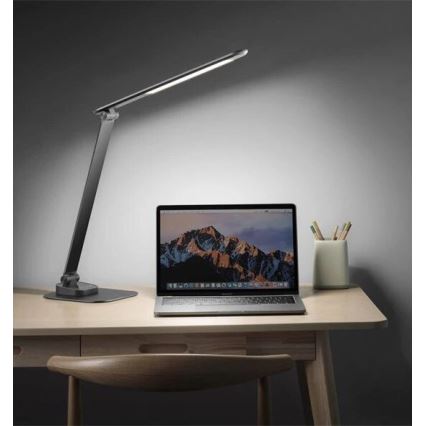 Lâmpada de mesa LED regulável com USB LED/7,5W/230V 3000K/4000K/5500K antracite