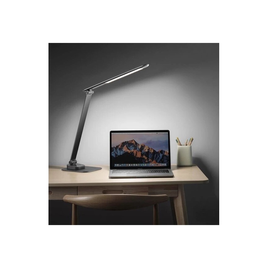 Lâmpada de mesa LED regulável com USB LED/7,5W/230V 3000K/4000K/5500K antracite