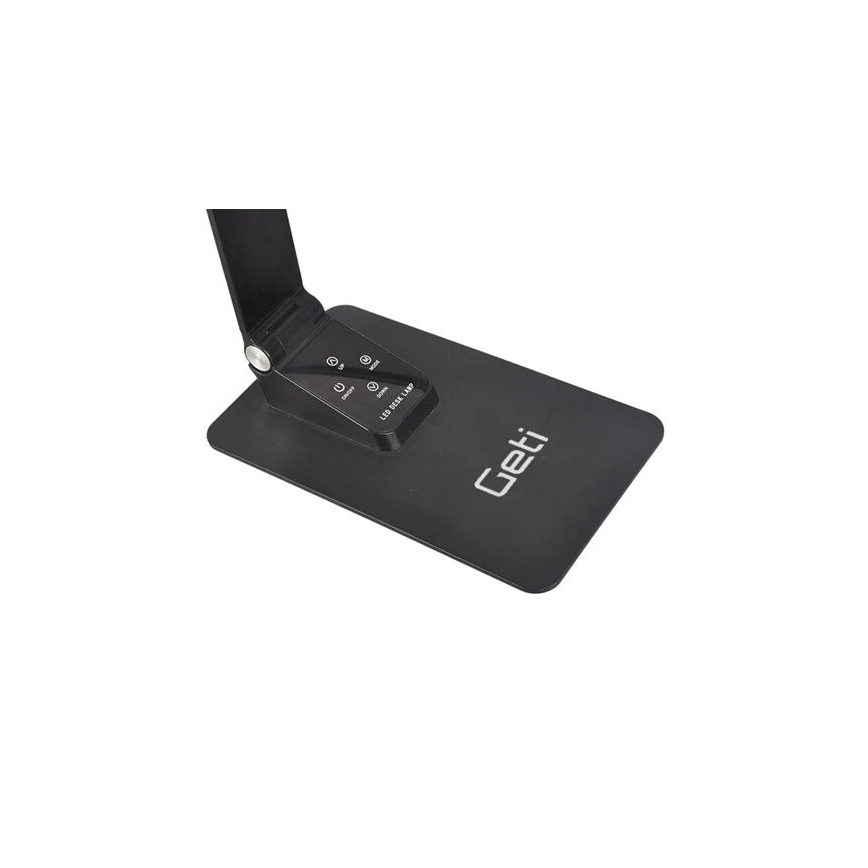 Lâmpada de mesa LED regulável com USB LED/7W/230V 3000K/4000K/5500K preta