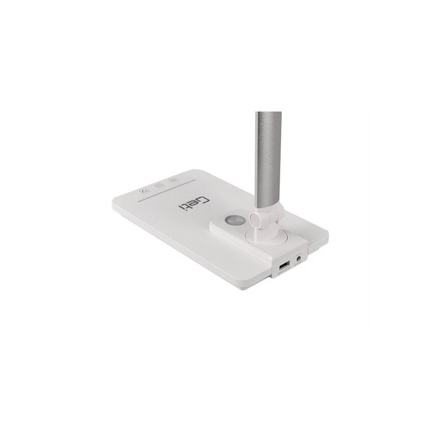 Lâmpada de mesa LED regulável com USB LED/9W/230V 3000K/4000K/5500K branca