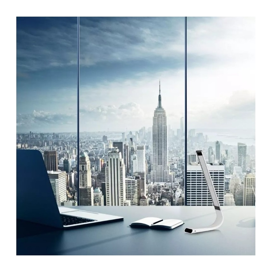 Lâmpada de mesa LED flexível com dimmer LED/6,5W/5V 2000 mAh 3000K/4500K/6000K