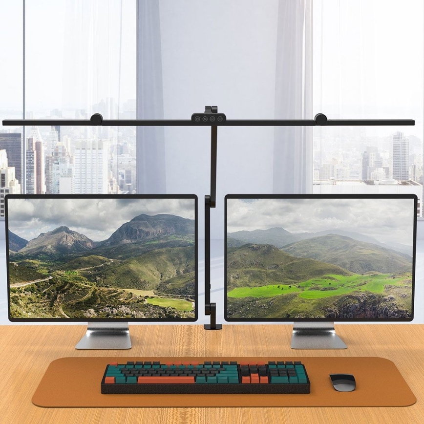 Lâmpada de mesa flexível LED com dimmer tátil POINTIQ LED/36W/230V 3000-6500K CRI 92 preta