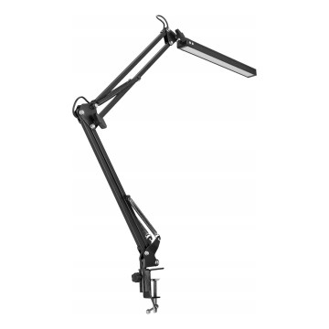 Lâmpada de mesa LED flexível regulável por toque com clipe LED/10W/5/230V 3000/4000/6000K preta