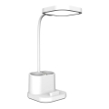 Lâmpada de mesa LED recarregável com dimmer, suporte e powerbank LED/5W/5V 2400mAh