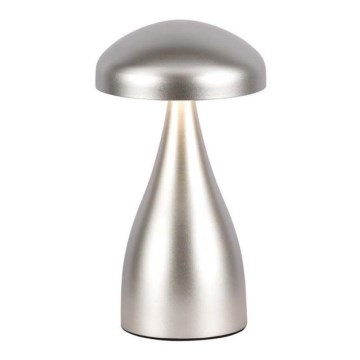 Lâmpada de mesa LED recarregável com dimmer tátil LED/1W/5V 3000-6000K 1800 mAh prateada