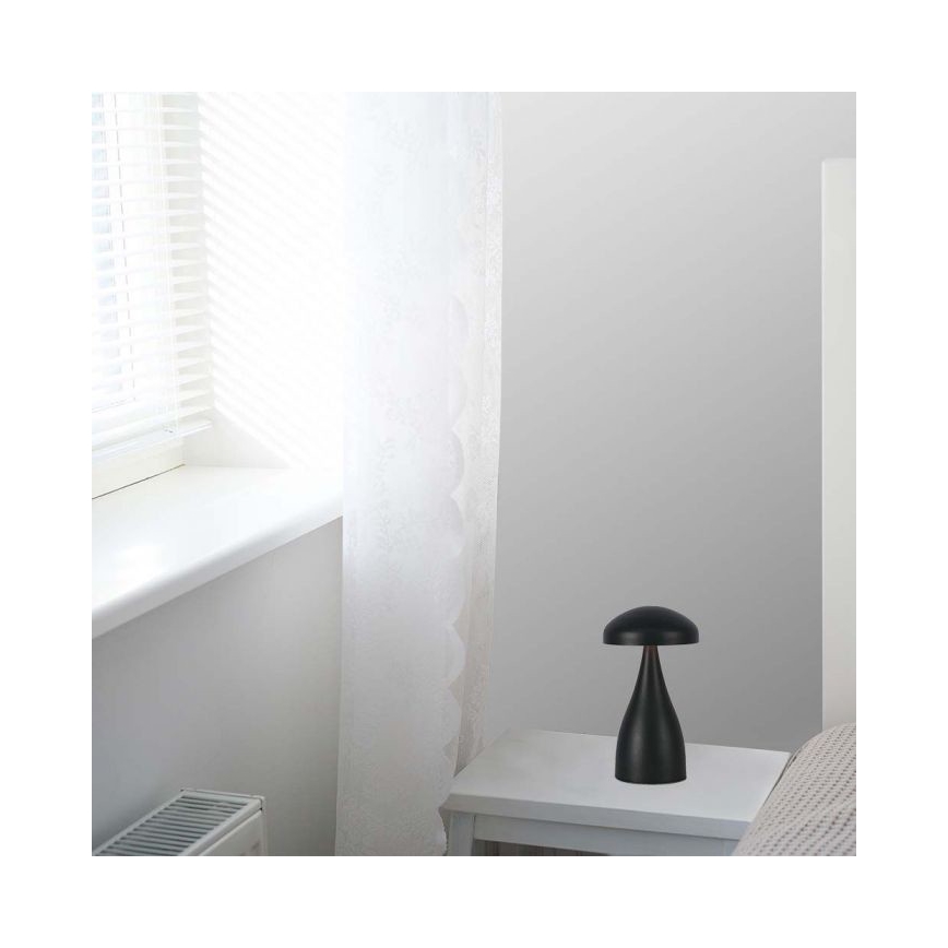 Lâmpada de mesa LED recarregável com dimmer tátil LED/1W/5V 3000-6000K 1800 mAh preta