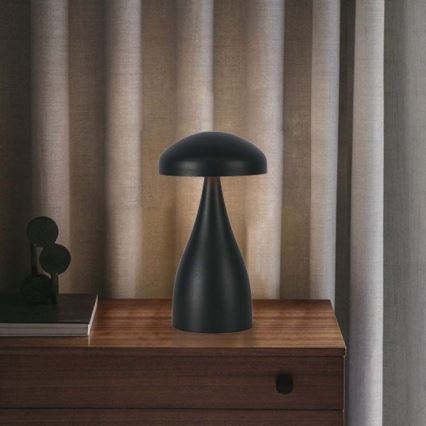 Lâmpada de mesa LED recarregável com dimmer tátil LED/1W/5V 3000-6000K 1800 mAh preta