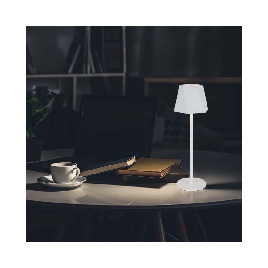 Lâmpada de mesa LED recarregável com dimmer tátil LED/4W/5V 3000-6000K 1800 mAh branca