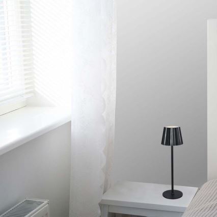 Lâmpada de mesa LED recarregável com dimmer tátil LED/4W/5V 3000-6000K 1800 mAh preta