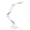 Lâmpada de mesa LED regulável com lupa 2 em 1 AURIQ LOUPE LED/10W/5V 3000/4000/6500K branca
