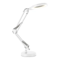 Lâmpada de mesa LED regulável com lupa 2 em 1 AURIQ LOUPE LED/10W/5V 3000/4000/6500K branca