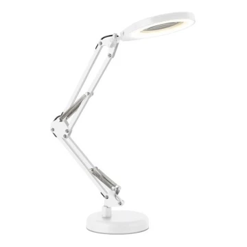 Lâmpada de mesa LED regulável com lupa 2 em 1 AURIQ LOUPE LED/10W/5V 3000/4000/6500K branca