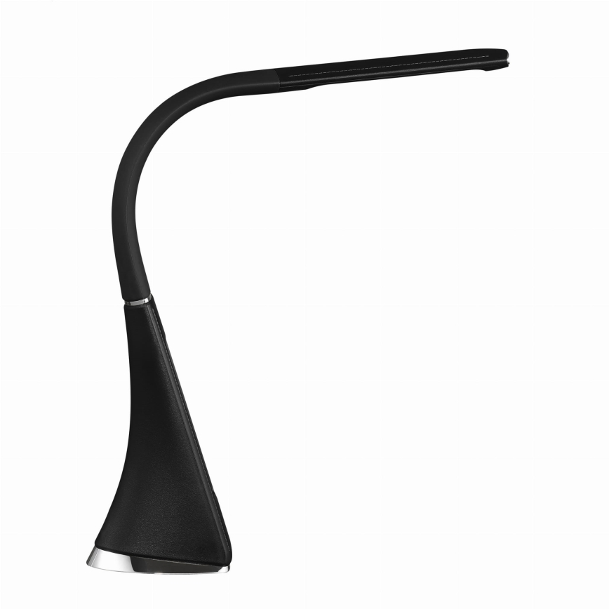 Candeeiro de mesa LED regulável com sensor tátil e ecrã LED/7W/5V, preto