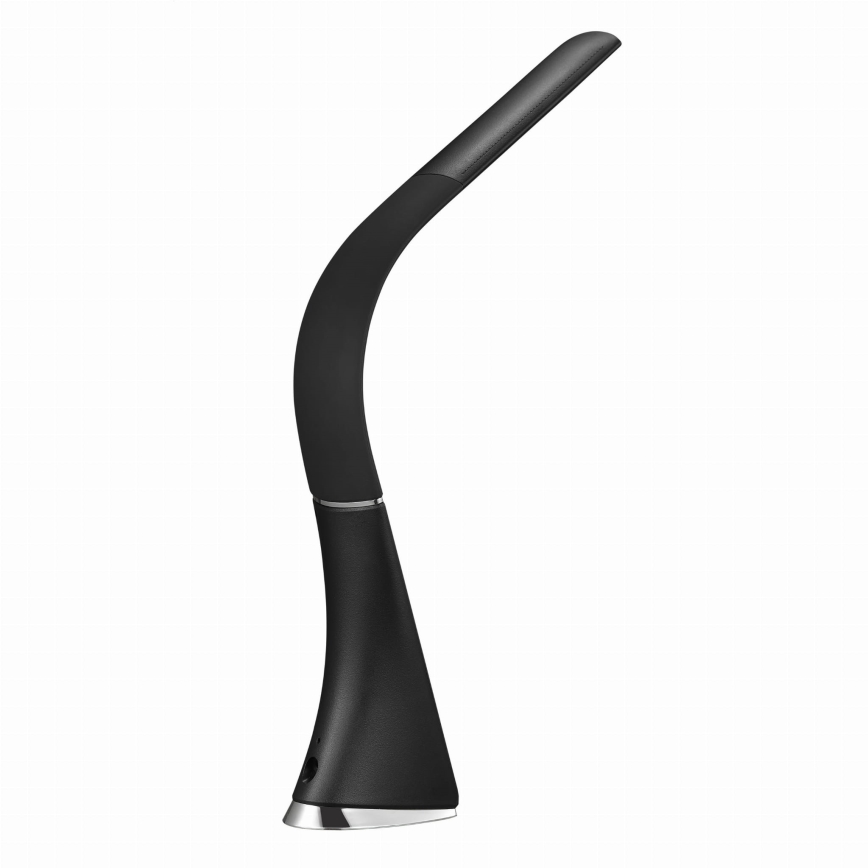 Candeeiro de mesa LED regulável com sensor tátil e ecrã LED/7W/5V, preto