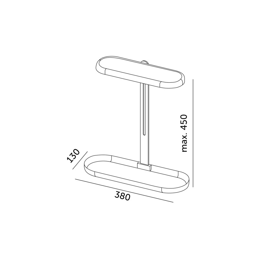 Candeeiro de mesa LED regulável para cultivo de plantas VERDI LED/12W/230V 4500K CRI 95 branco