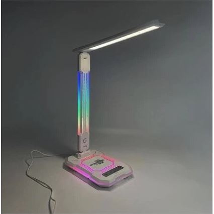 Lâmpada de mesa recarregável LED RGB com dimmer tátil e carregamento sem fio LED/7,5W/5V 2700-5300K branco