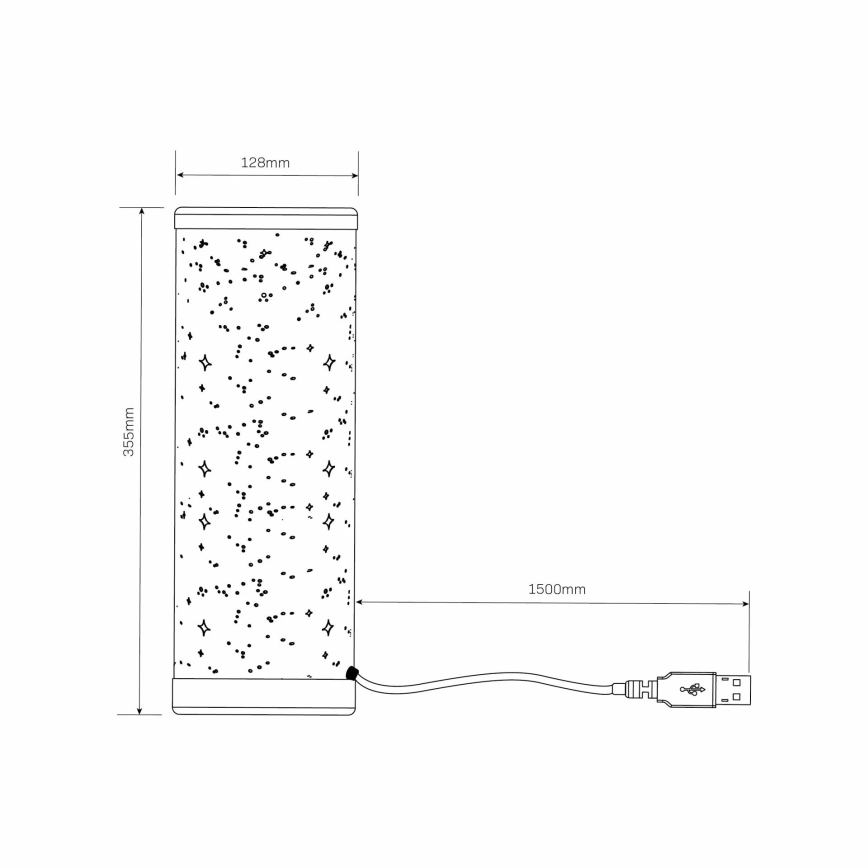 Lâmpada de mesa LED RGBW regulável STELLA MINI LED/5W/5V + controlo remoto