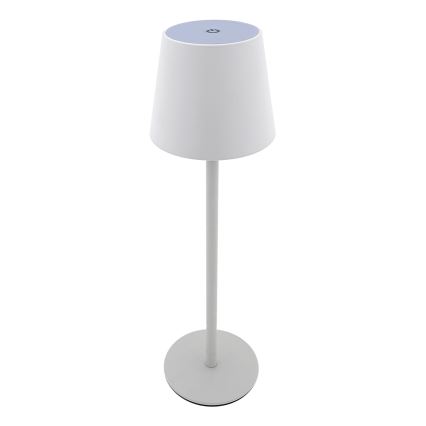 Lâmpada de mesa LED tátil regulável LED/5W/5V USB 1200 mAh branca