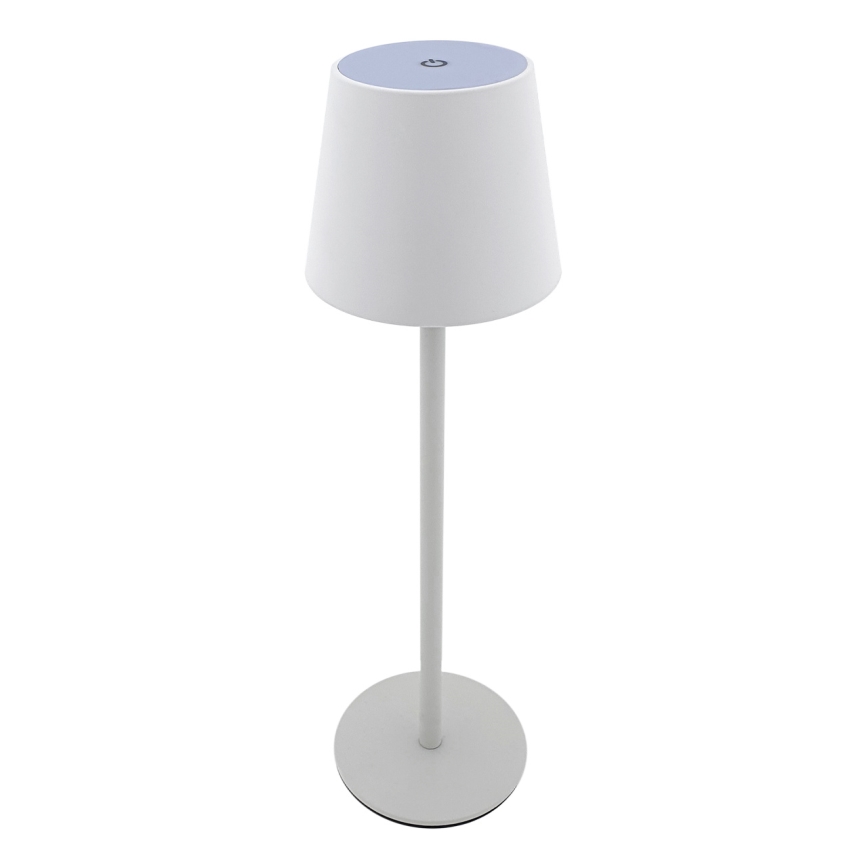 Lâmpada de mesa LED tátil regulável LED/5W/5V USB 1200 mAh branca
