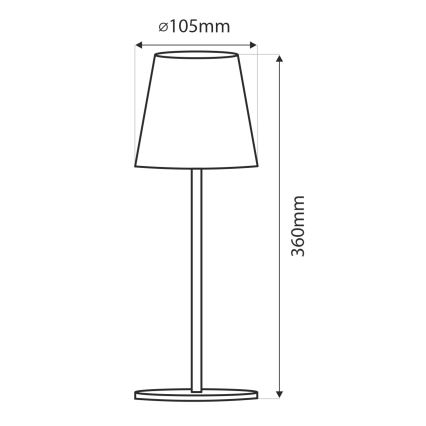 Lâmpada de mesa LED tátil regulável LED/5W/5V USB 1200 mAh branca