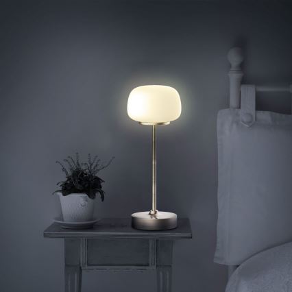 Lâmpada de mesa LED dimmerizável com toque RIMINI LED/2W/5V USB 2000 mAh dourada/branca