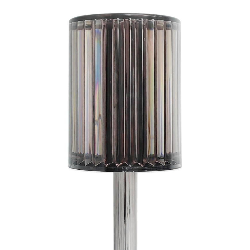 Candeeiro de mesa tátil recarregável SIMPLE LED/1W/5V 3000-6000K 2400 mAh cinzento fumado