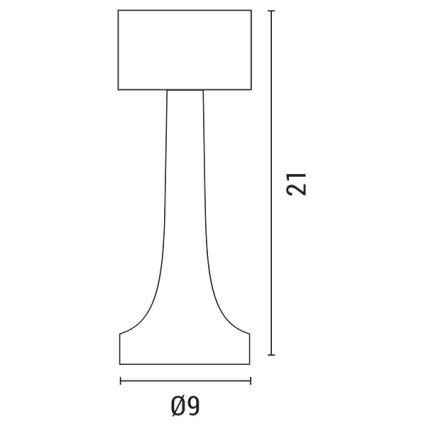 Lâmpada de mesa LED recarregável com toque e dimmer TABLO LED/3W/5V 2000mAh cromo fosco