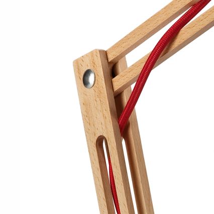 Lâmpada de mesa MARCELLO 1xE27/60W/230V faia