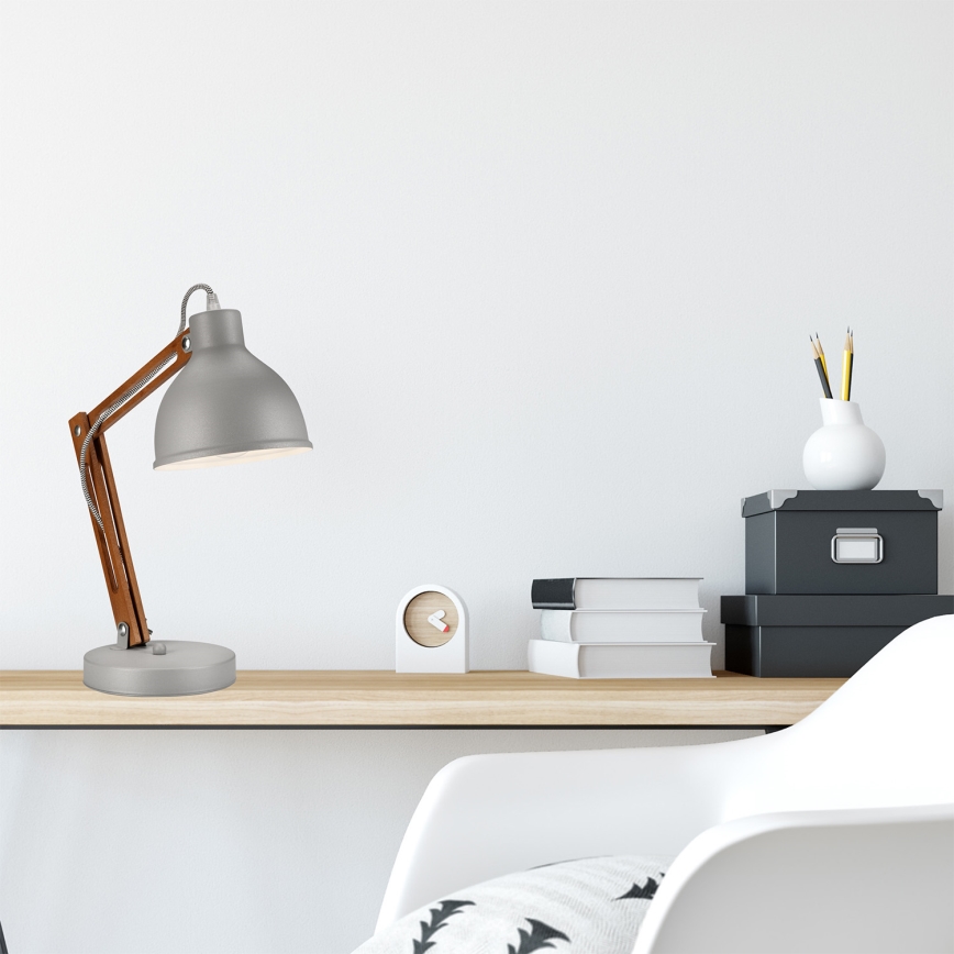 Lâmpada de mesa MARCELLO 1xE27/60W/230V faia