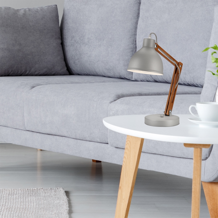 Lâmpada de mesa MARCELLO 1xE27/60W/230V faia