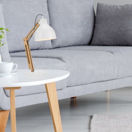 Lâmpada de mesa MARCELLO 1xE27/60W/230V faia