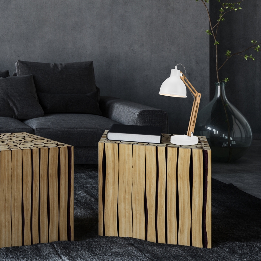 Lâmpada de mesa MARCELLO 1xE27/60W/230V faia