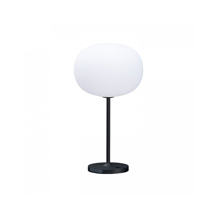 Candeeiro de mesa LED recarregável e regulável para exterior VENEZIA LED/2W/5V 2700K IP54 4000 mAh preto